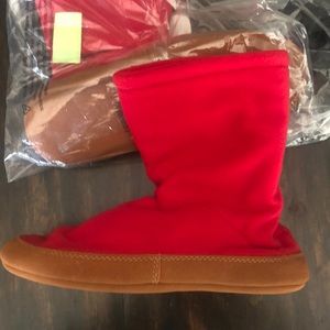 Lands End Fleece Bootie Slipper 